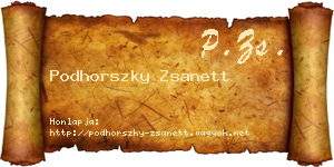 Podhorszky Zsanett névjegykártya